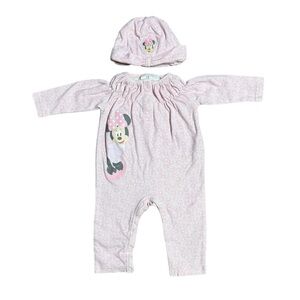 Disney Baby Girl Pink Minnie Mouse Jumpsuit Outfit Size 3-6 Months